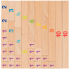 Réglettes de calcul en bois 36 pièces