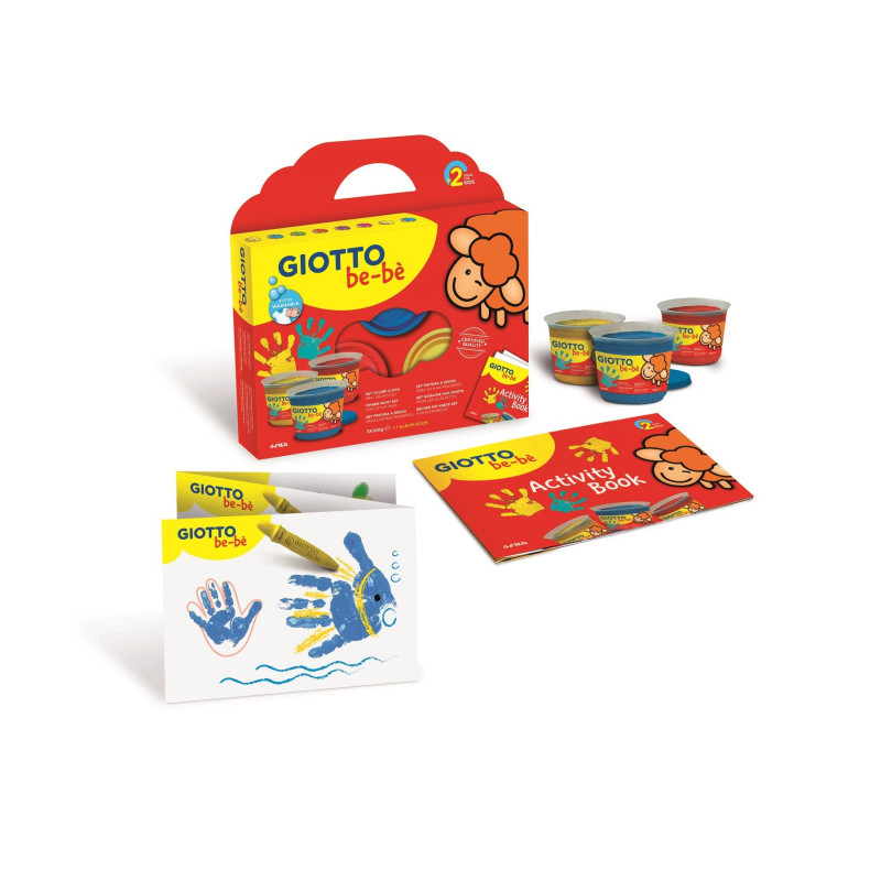 Giotto Bé-Bé gouache au doigt 3 x 100 ml + Accessoires