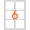 Boîte de 600 étiquettes multi-usages blanches 99,1x93,1mm