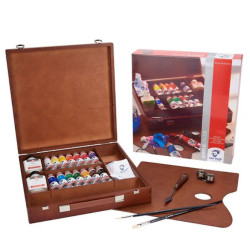Coffret bois acrylique Van Gogh Inspiration - 14 x 40 ml & accessoires