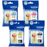 Brother GLACE lot 4 cartouches encre NCMJ haute capacité authentique L