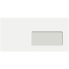 Boite de 250 enveloppes blanches 110x220mm 90g bande siliconée fenêtre