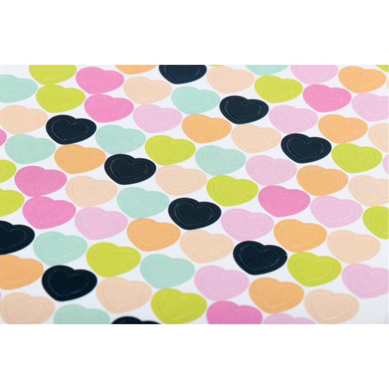 Pochette de 2 720 gommettes coeur