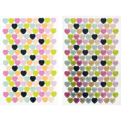 Pochette de 2 720 gommettes coeur