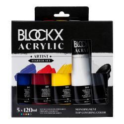 Acrylique fine Blockx - Set de 5 x 120 ml