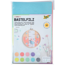Paquet de 10 coupons feutrine pastel format 20 x 30 cm