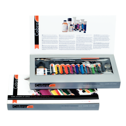 Set de 10 tubes de 40 ml d'huile Cobra Artist avec médium et accessoir