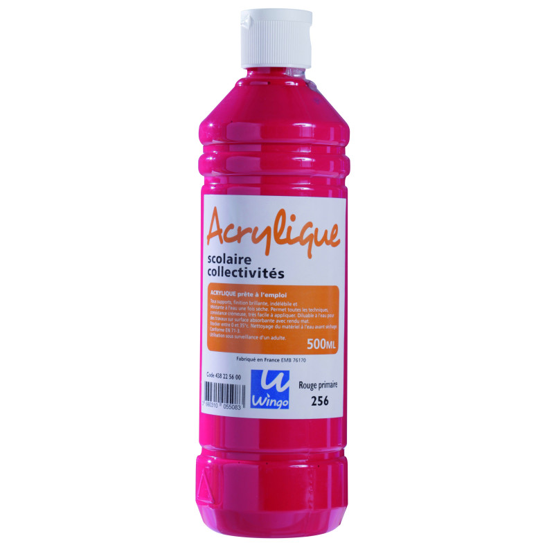 Peinture acrylique scolaire - 500ml - Sienne