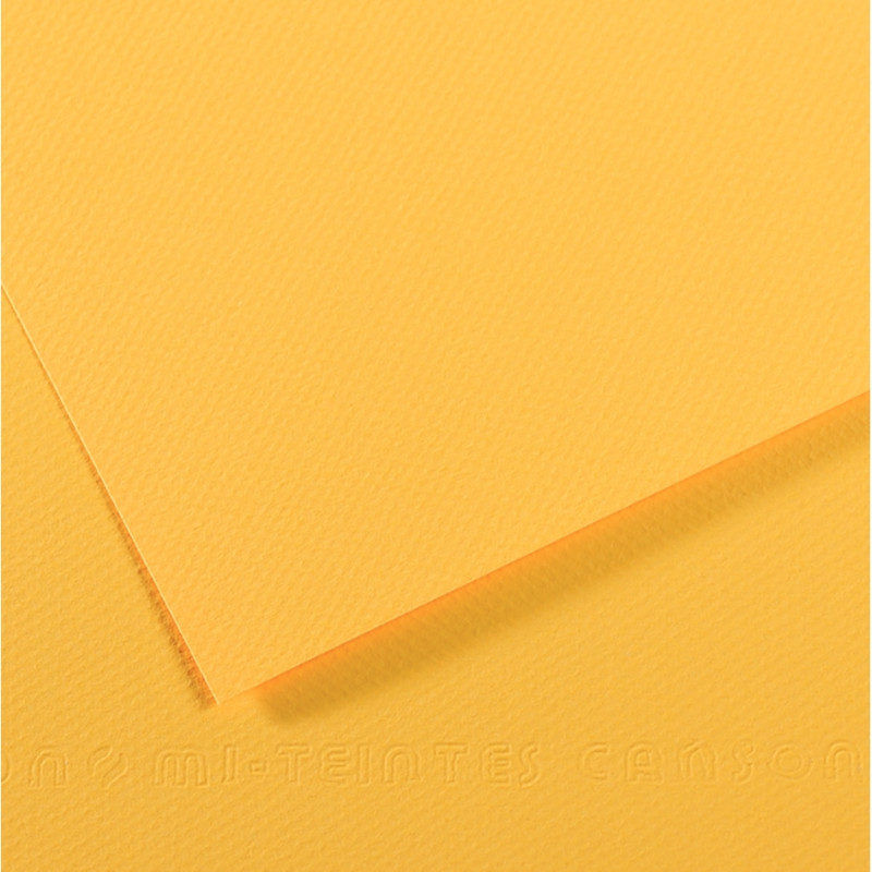 Paquet de 10 feuilles mi-teinte format 50x65cm bouton d'or