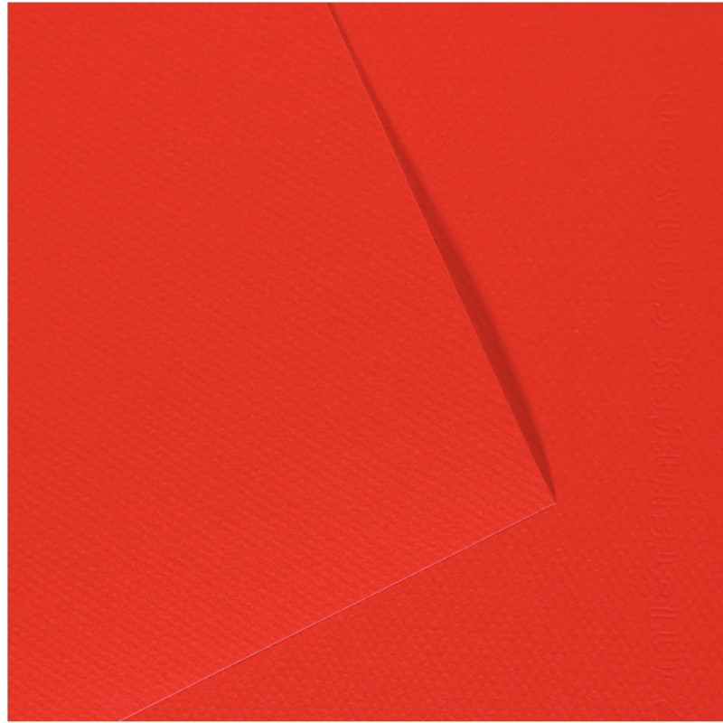 Paquet de 10 feuilles mi-teinte format 50x65cm rouge vif