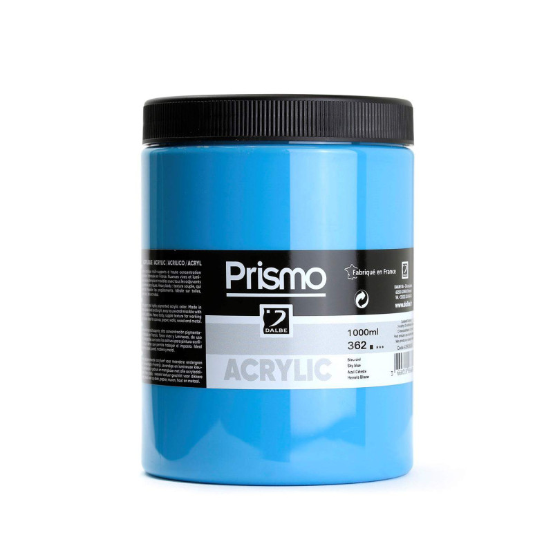 Peinture acrylique Fine Prismo - 1000ml - 113 Jaune Dalbe moyen