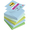 Lot de 5 blocs z-notes super sticky post-it 90 feuilles 76 x 76 mm col