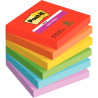 Paquet de 6 blocs notes sticky post-it 90 feuilles 76 x 76 mm collecti