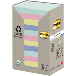Tour de 24 blocs de 100 feuilles post-it recyclées et repositionnables