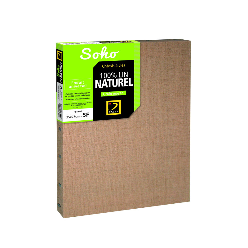 Châssis entoilé lin naturel Soho pour peinture - 40x80cm