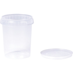 Lot de 10 pots vides 500 ml avec couvercle