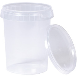 Lot de 10 pots vides 500 ml avec couvercle
