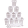 Lot de 10 pots vides 500 ml avec couvercle