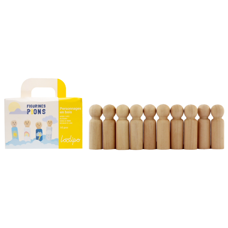 Personnages en bois (x10)