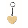 Porte-clés en bois Coeur 4 x 4,5 cm