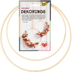 Lot de 2 anneaux en bois 25 & 30 cm