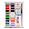 Palette aquarelle 18 godets pliable couleurs florales