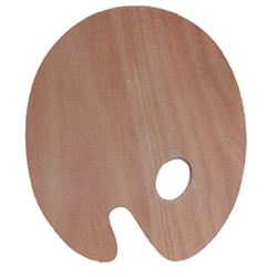 Palette ovale en bois - 25x30cm