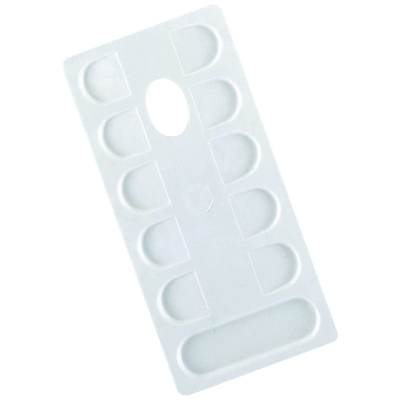 Palette rectangulaire en plastique & 12 godets