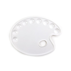 Palette plastique ovale 22x29cm