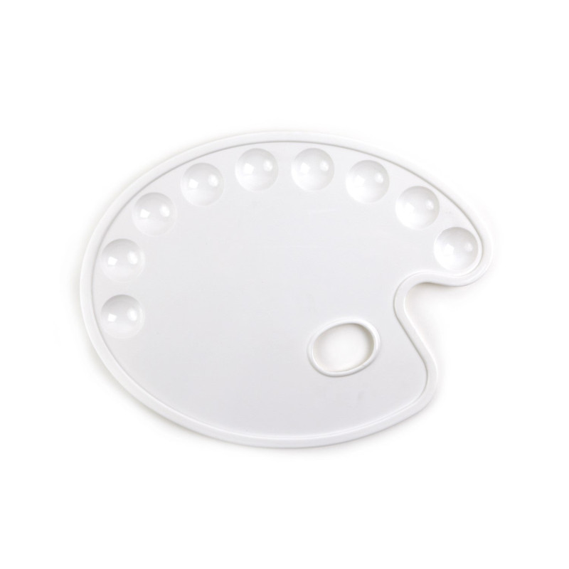 Palette plastique ovale 22x29cm