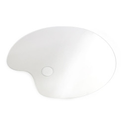 Palette plastique ovale transparente 40x28cm