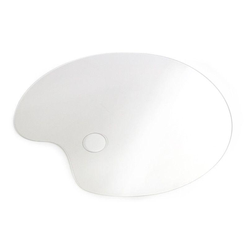 Palette plastique ovale transparente 40x28cm