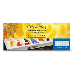 Palette porcelaine 6 compartiments