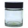 Pot en verre vide 30 ml + bouchon noir