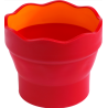 Gobelet à eau pliable rouge clic & go