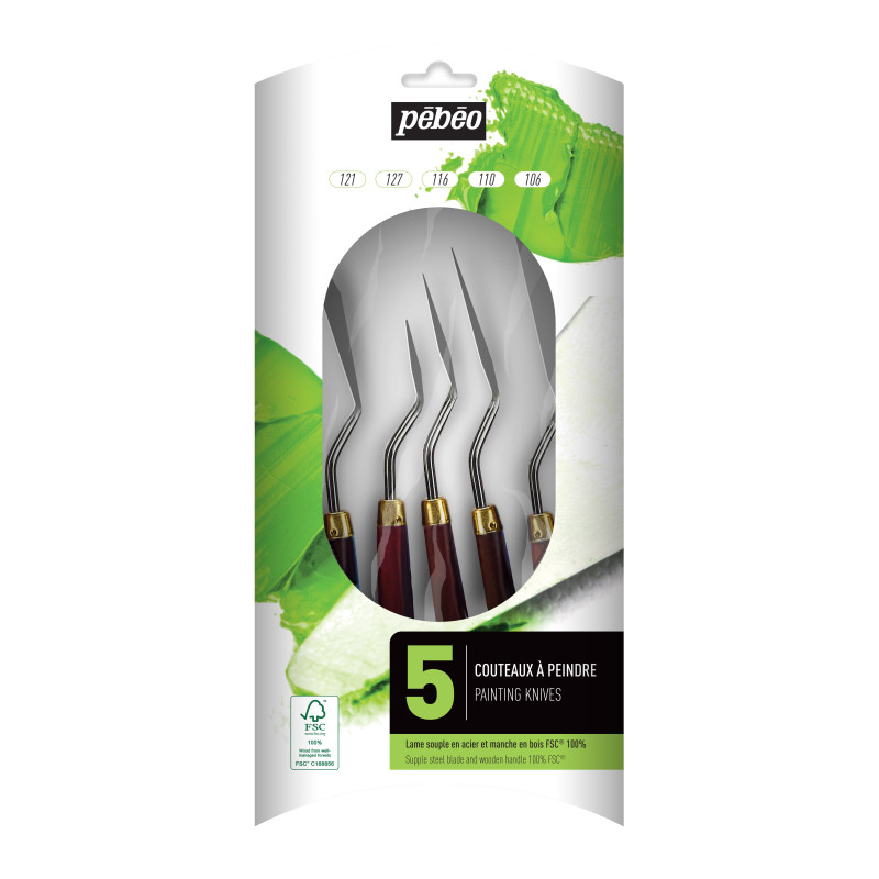 Set de 5 couteaux à peindre
