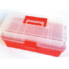 Boîte de rangement transparente Rouge 36x20x6cm 2 Tiroirs