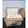Coffret de rangement pour pastels en hêtre naturel