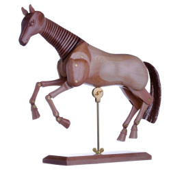 Cheval articulé - Acajou 40cm