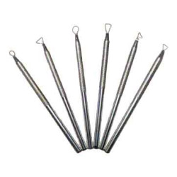 Set 6 mirettes affutées manche alu