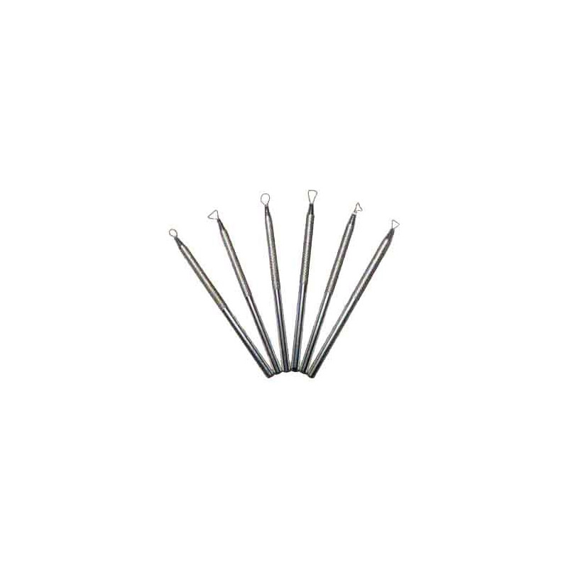Set 6 mirettes affutées manche alu
