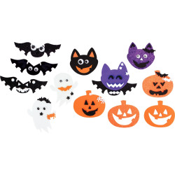 Sachet de 65 formes Halloween en mousse de caoutchouc et accessoires