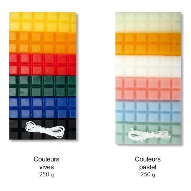 Bougies à modeler - Couleurs vives