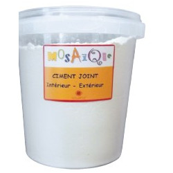 Ciment-joint seau 1kg - Coloris blanc