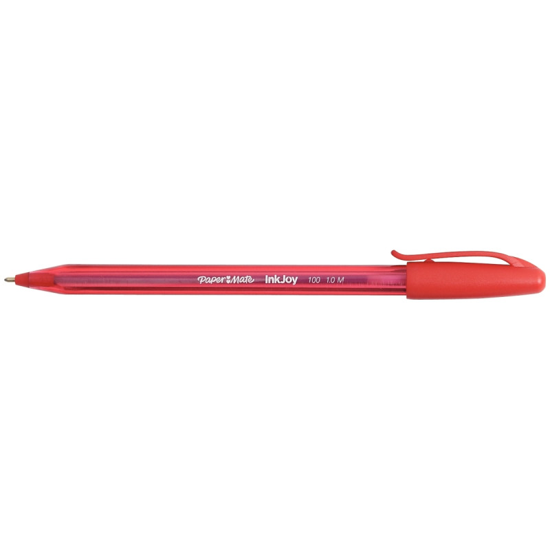 Boîte de 50 stylos Inkjoy 100 pointe moyenne rouge