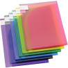 Paquet de 12 chemises double poche en polypropylène 20/100ème, coloris