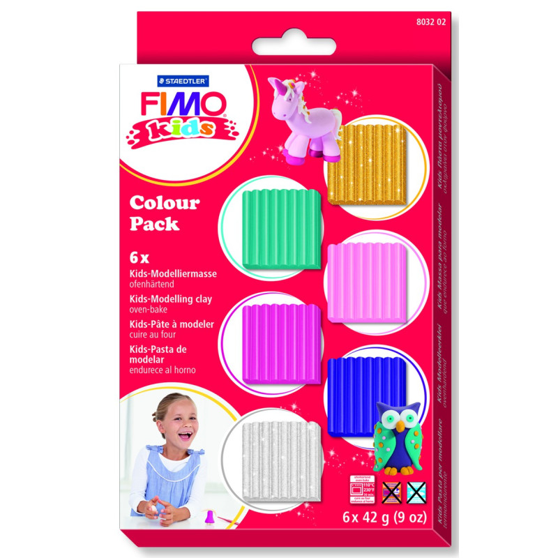 Kit Fimo Kids assortiment fille 6x42gr