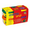 Pâte à modeler Be-Bè - 4x100g-Violet/jaune/orange/vert