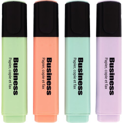 Pochette de 4 surligneurs Business pastels assortis
