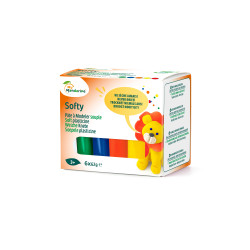 Pâte à modeler végétale Softy 6x62gr